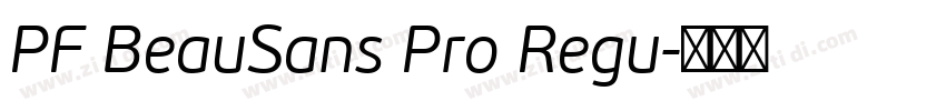 PF BeauSans Pro Regu字体转换